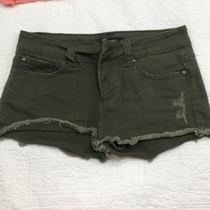 olive green shorts